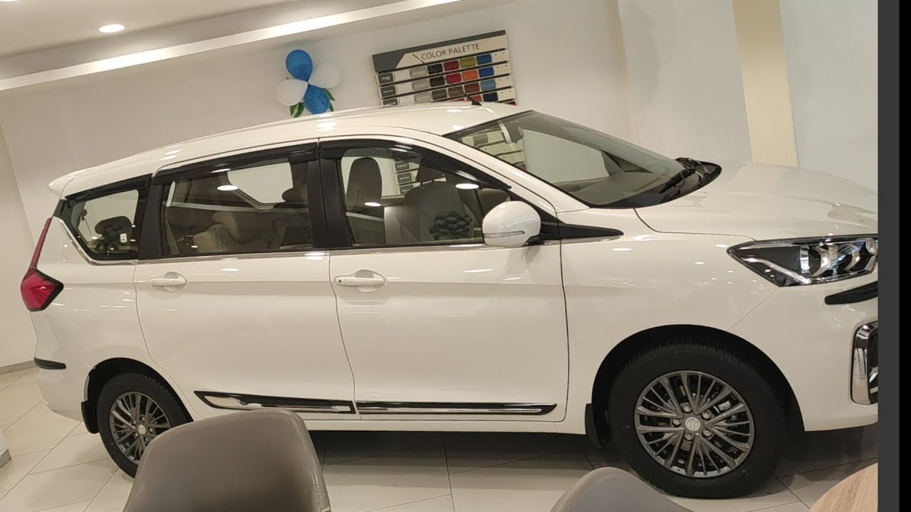 MARUTI SUZUKI ERTIGA 2021  VXI  A/WHITE COLOUR AWALKAROUND 