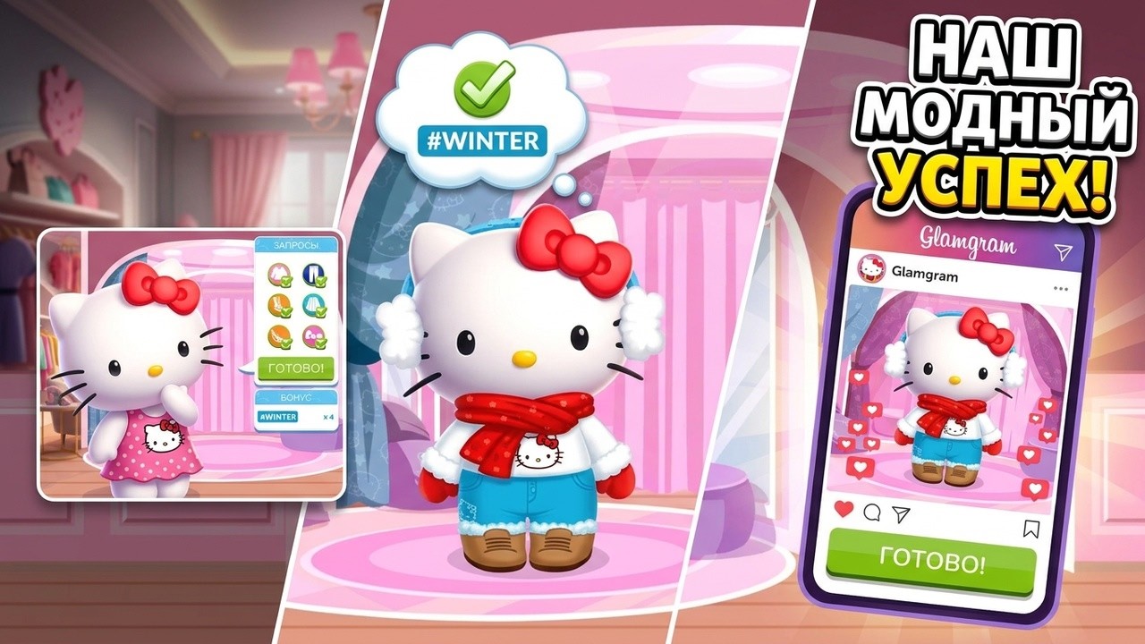 Hello Kitty Звезда моды - Хелло Китти открывает крутой бутик модной одежды для девочек * мульт игра