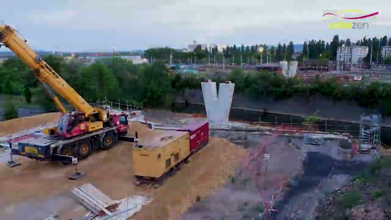 Chantier du pont SNCF Thionville - Timelapse 1