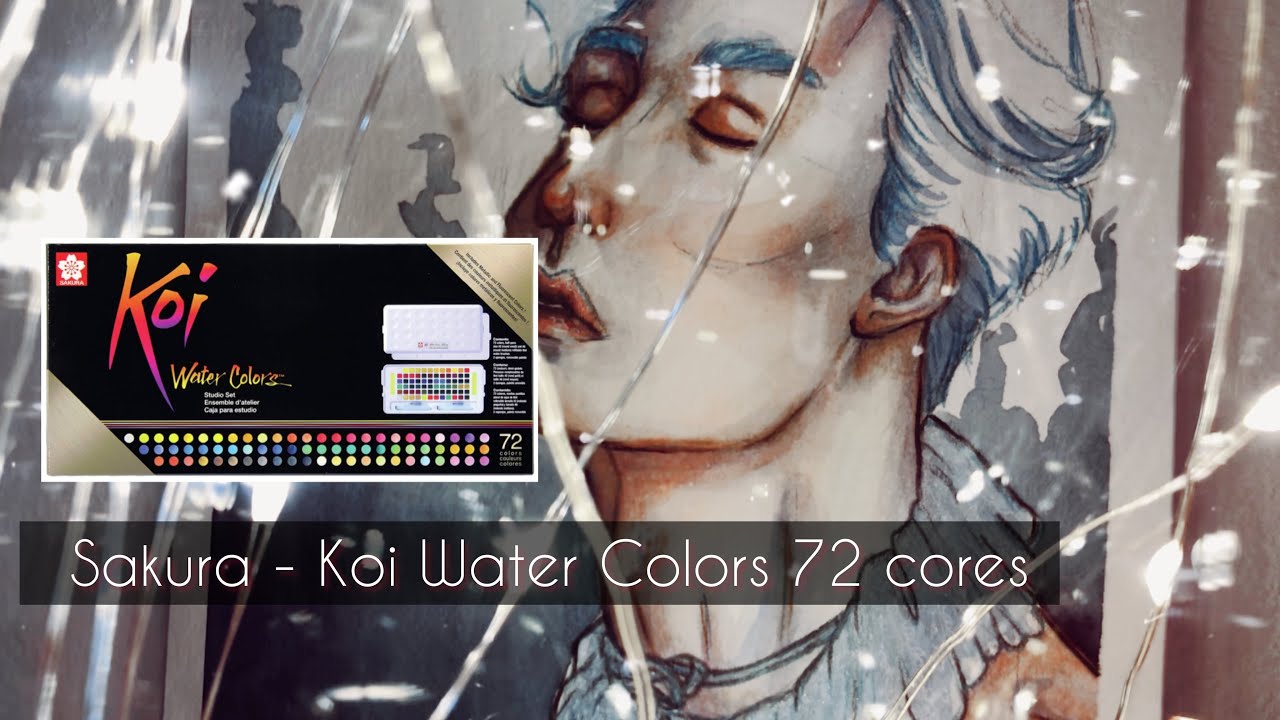 Unboxing e Review da Aquarela Sakura - Koi Water Colors 72 cores