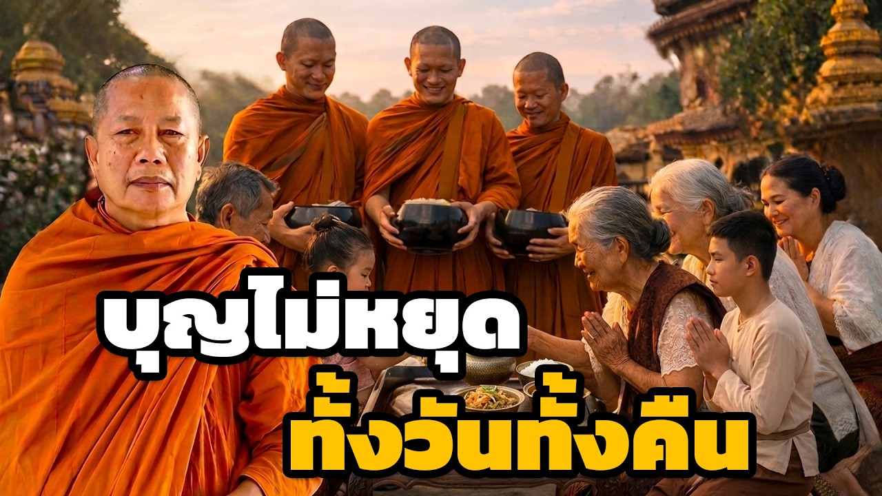 บุญที่ทำแล้วได้บุญตลอดทั้งวันทั้งคืน  ธรรมะคลายทุกข์ พระมหาบุญช่วย ปัญญาวชิโร 1