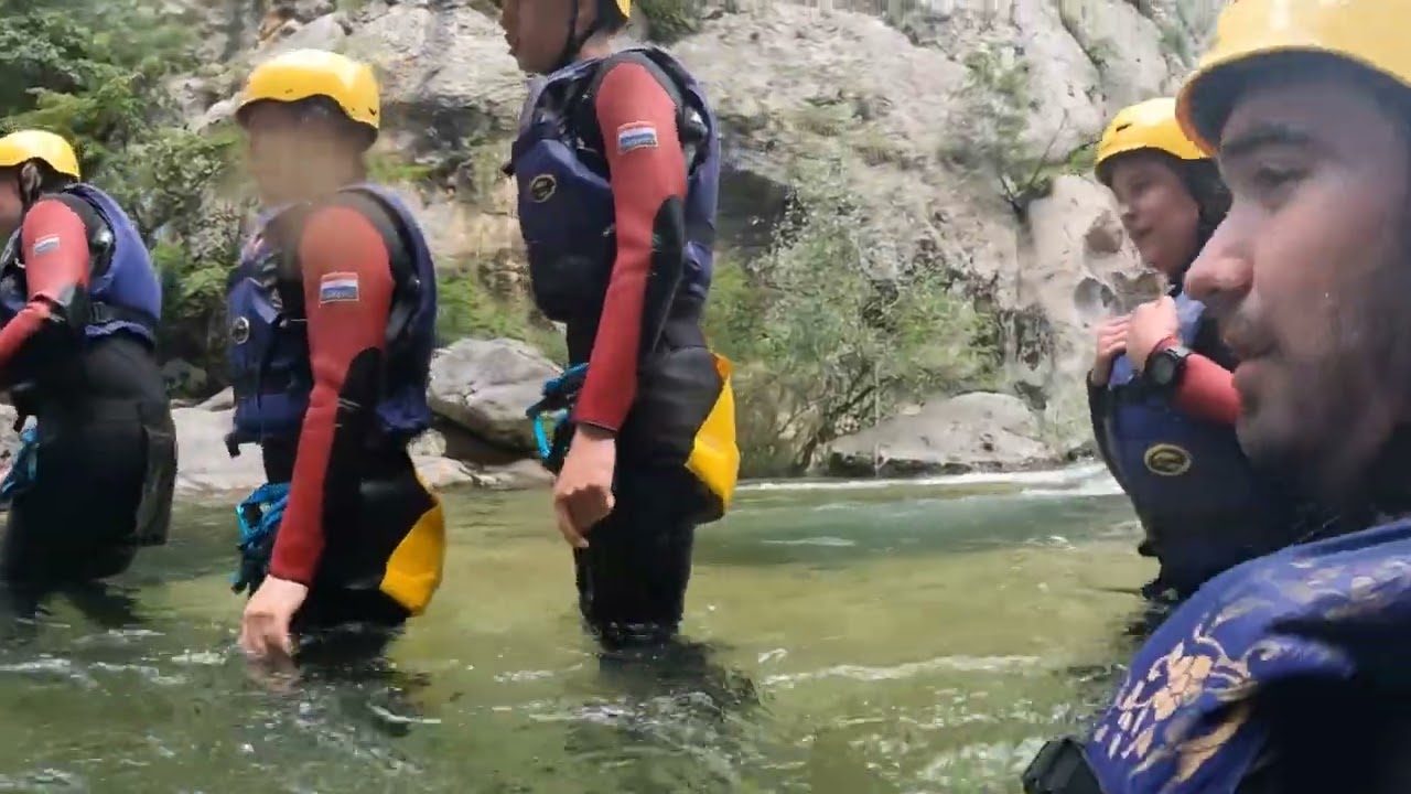 Extreme Canyoning Cetina River Canyon, Croatia.