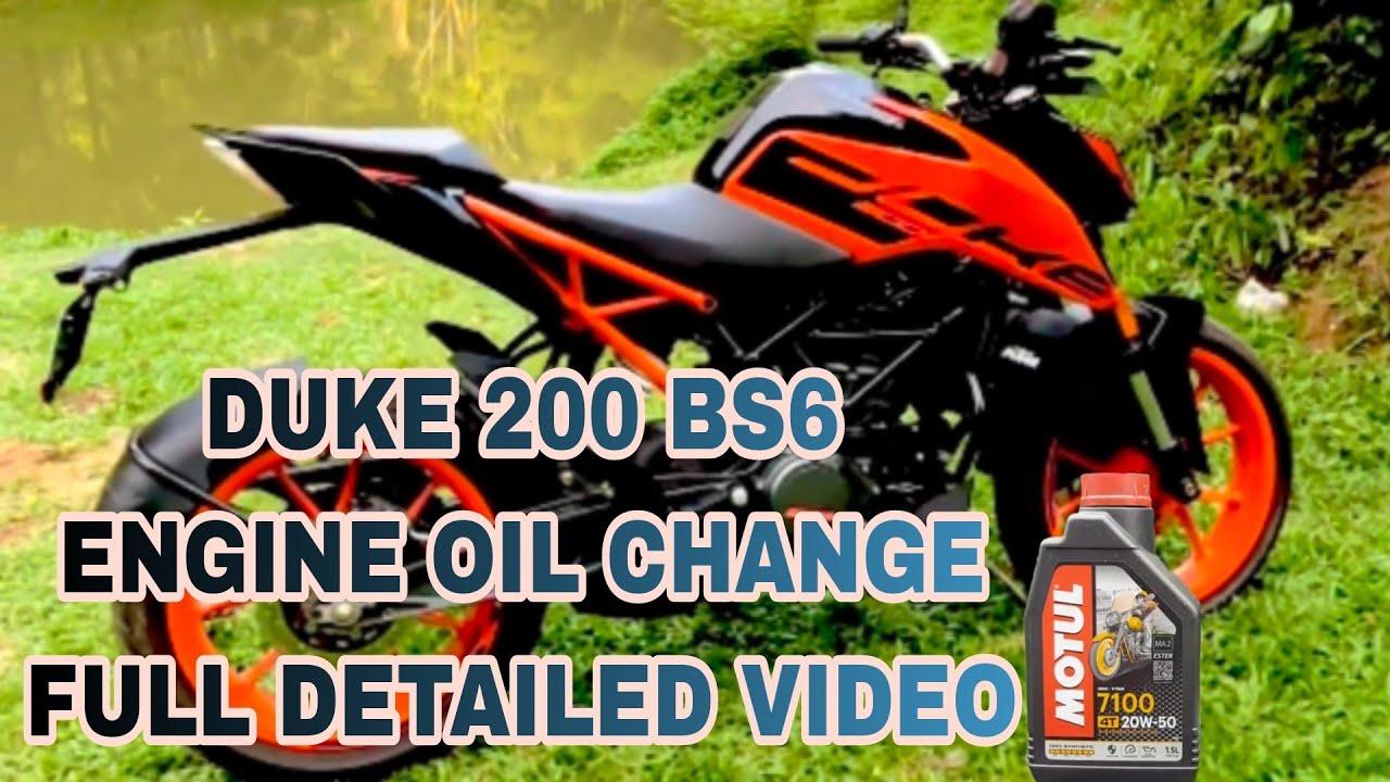 DUKE 200 BS6 ENGINE OIL CHANGE 2024 | #duke #ktm | AbHi N mE |