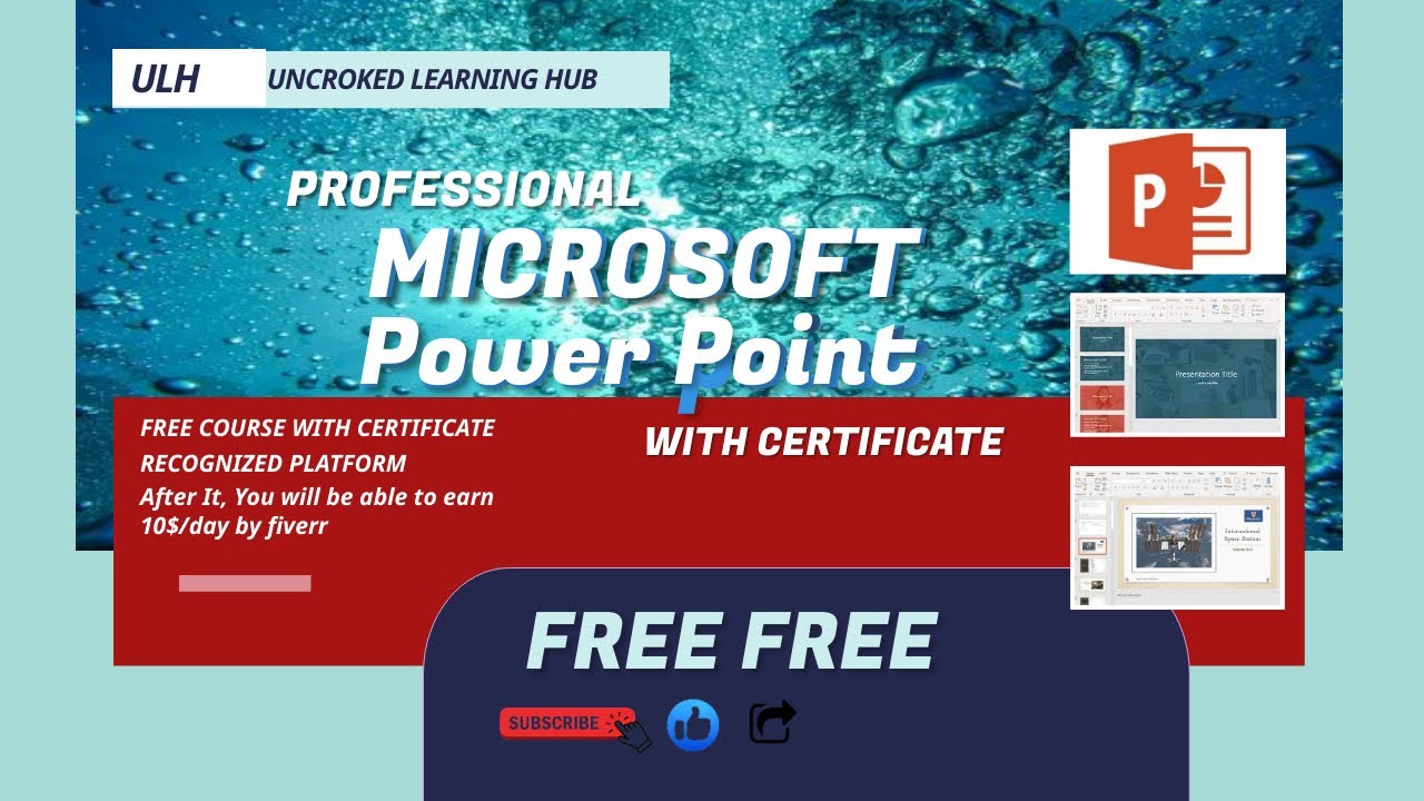 Free Certificate Courses online 2021-Free Certificate course for Students- Microsoft Power point