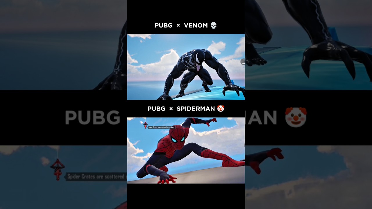 PUBG &times; VENOM 💀 vs Spider-man 🤡 #pubgmobile #pubg