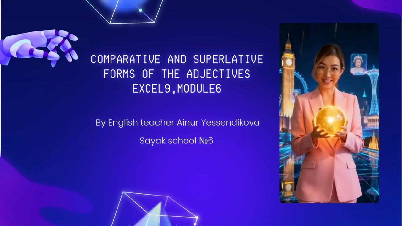 Comparative and superlative forms of the adjectives
