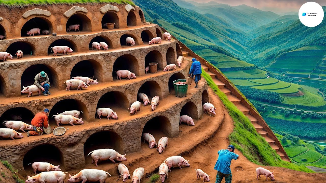 Agricultores Chinos Cavan Cuevas Para Criar Cerdos En Las Monta&ntilde;as | Agricultura