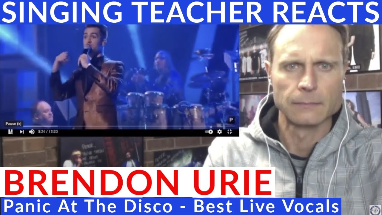 Singing Teacher Reacts - Brendon Urie - Panic At The Disco - Best Live Vocals