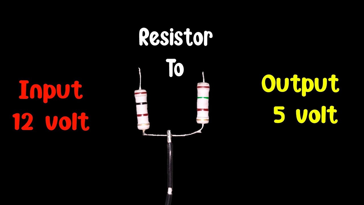 Hanya dengan Resistor tegangan listrik 12V turun menjadi 5V
