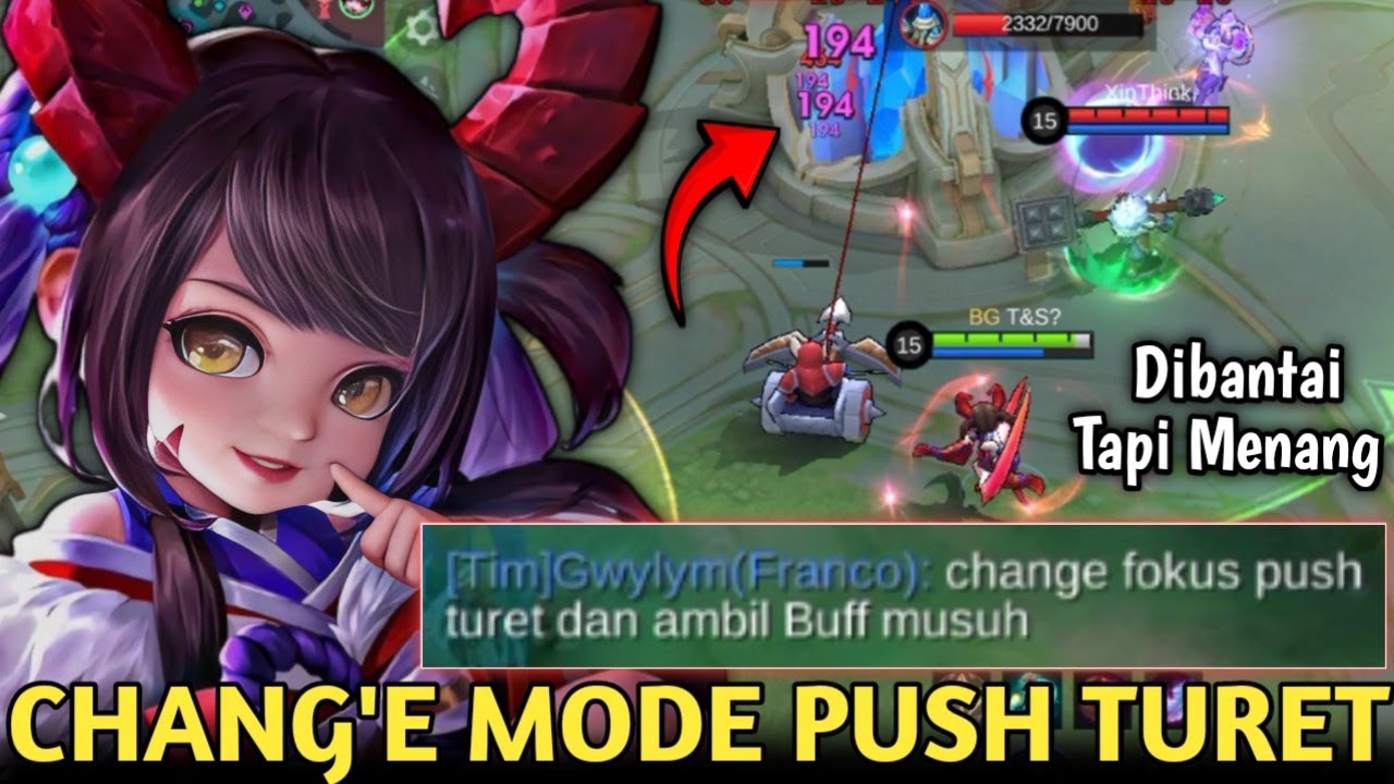 CHANG'E MODE SPLIT PUSH & CURI BUFF MUSUH BIKIN COMEBACK YANG MENYAKITKAN! MUSUH AUTO BERANTEM! MLBB