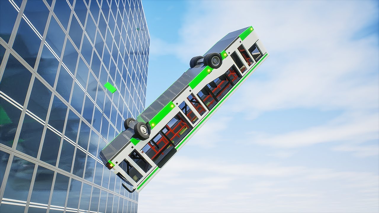 Lego Cars Falls Off Building #10 | Brick Rigs