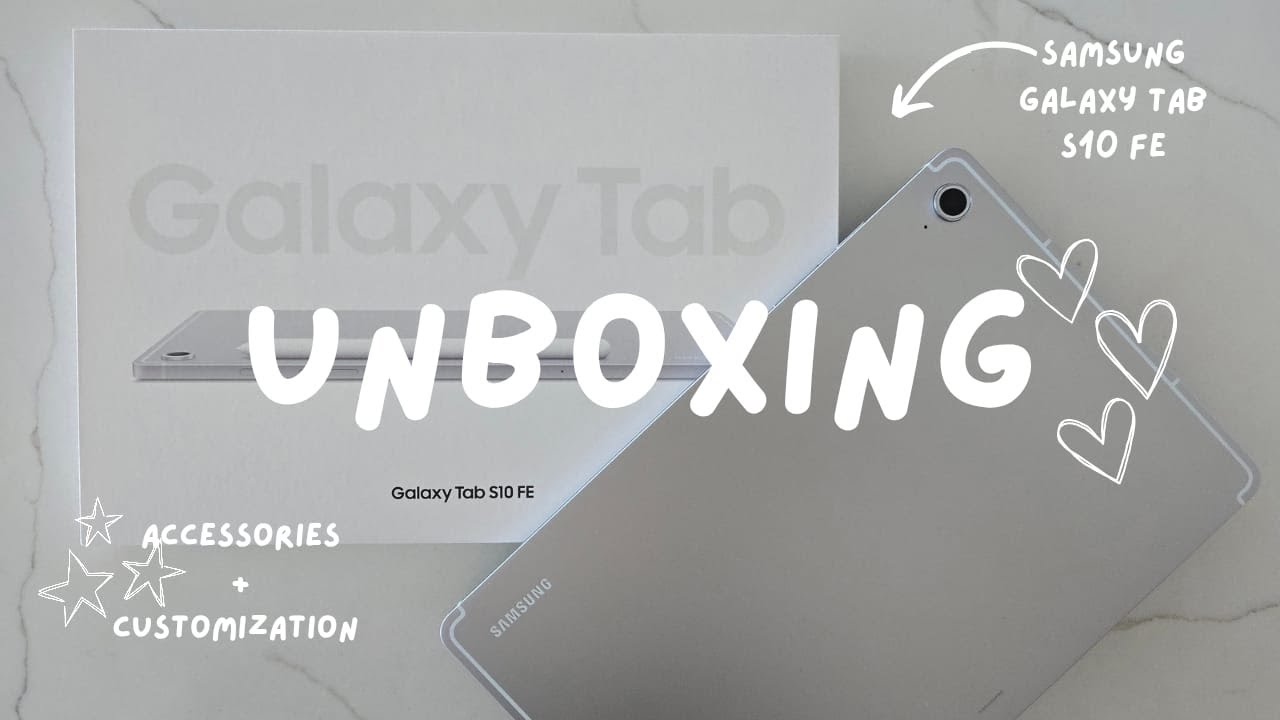 samsung galaxy tab s10 FE🌼|| accessories +📦aesthetic unboxing + customizing
