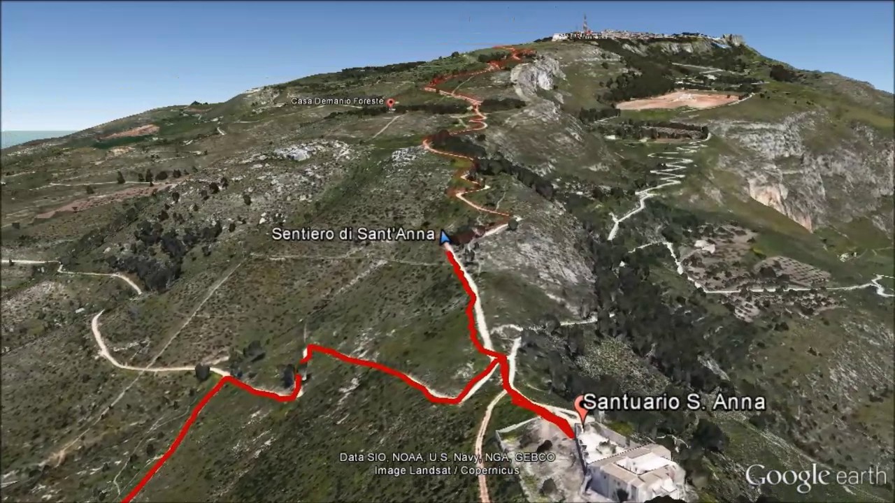 Volo Virtuale sul Sentiero Sant'Anna - Erice