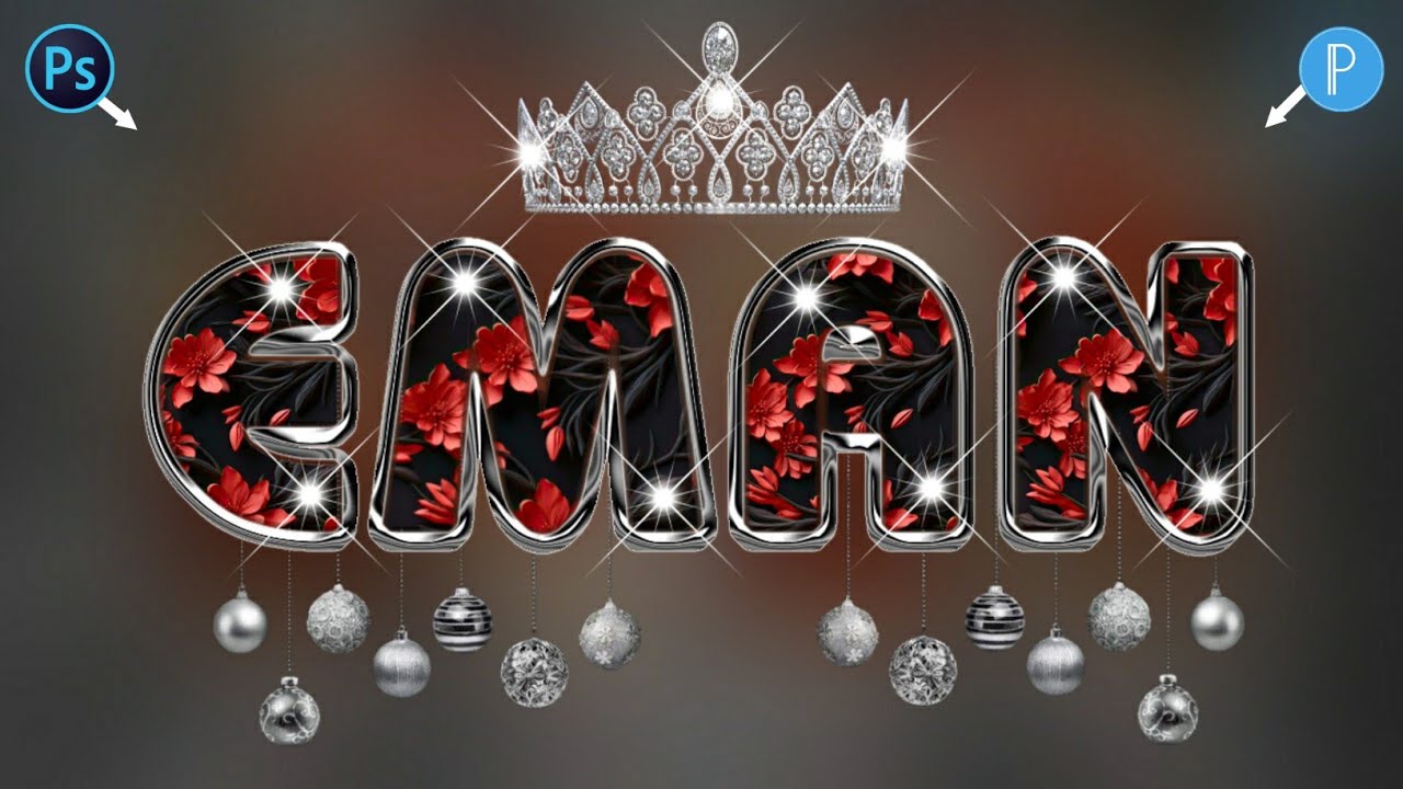 How to Make New Glass Font Dp 2024 | New Texture Editing | Pixllab & PS CC 2019 | Hassan Creation
