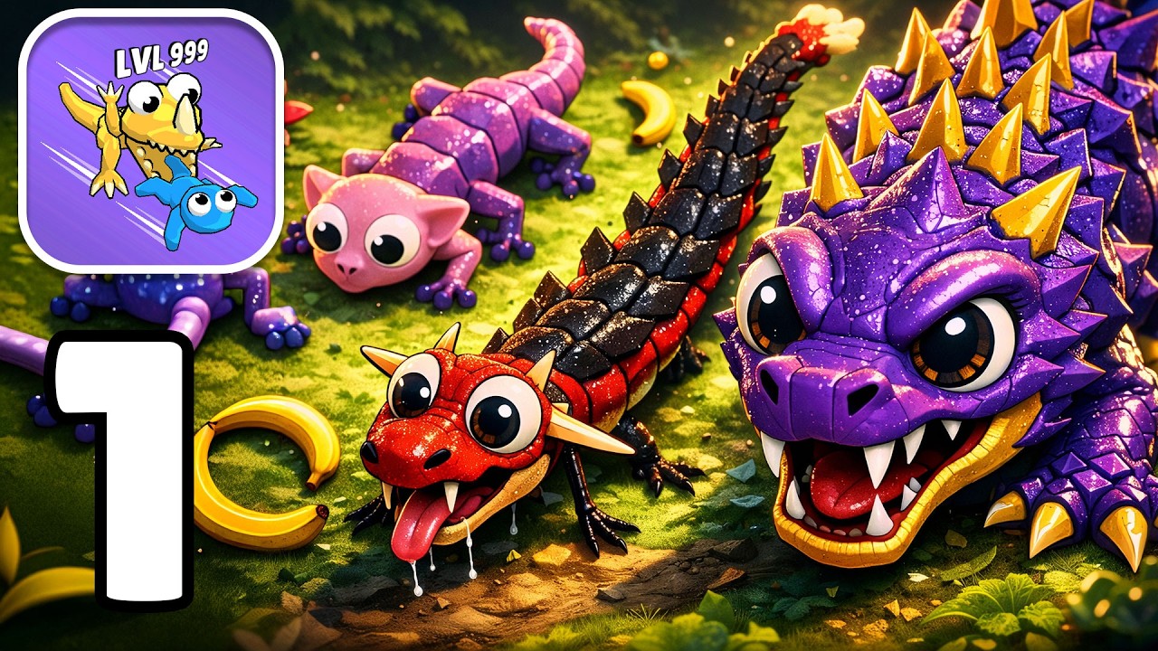 🧬 Eat to Evolve Gameplay 🍽️ Levels 1–5 Walkthrough – Eat, Grow & Transform Fast Ep-001