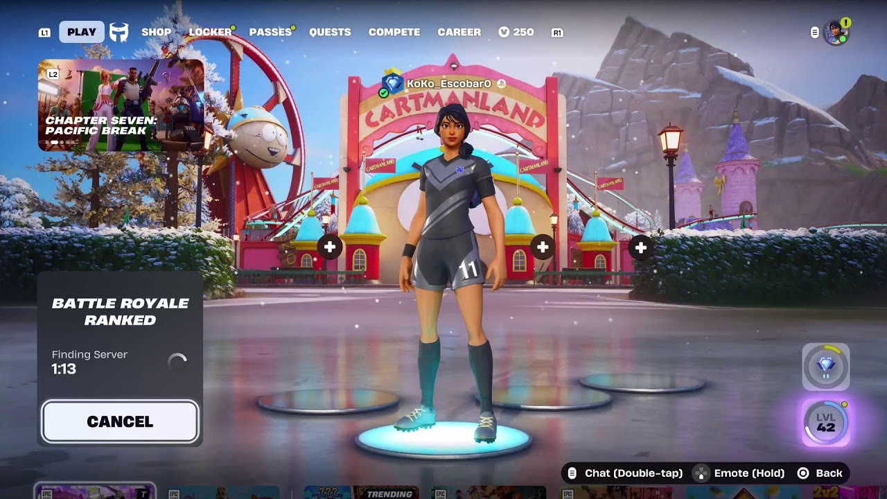 Fortnite gameplay Ranked to Unreal