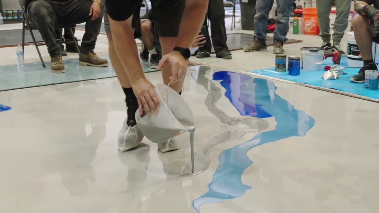 Beyond Limits Metallic Epoxy Class Training in California teaching designs and technique #epoxy