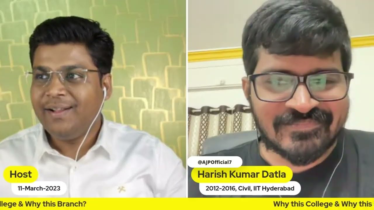 IIT Hyderabad | Civil Engineering Review | Placements Jobs | Harish Kumar Datla | HAT17 AJP Official