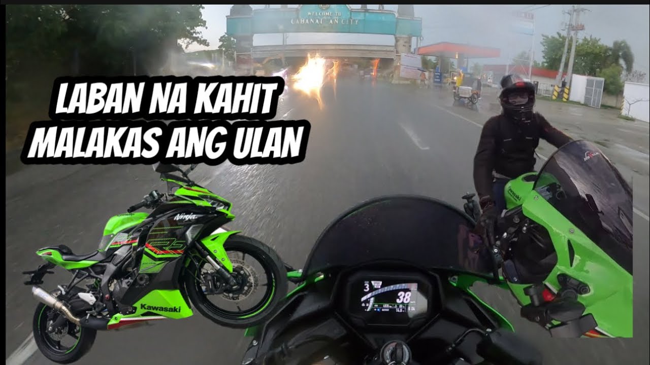 LABAN NA KAHiT MALAKAS ANG ULAN, PUTIK PUTIK NA BIG BIKE KO! #zx4rr #bigbike #kawasaki
