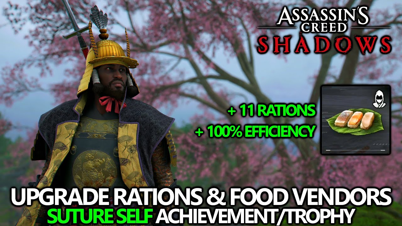 Assassin's Creed Shadows - How to Fully Upgrade Rations & 16 Food Vendor Locations - 