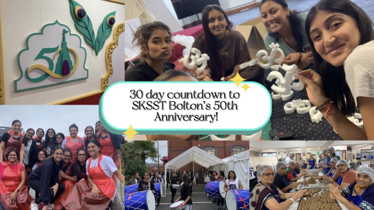 30 day countdown to Shree Kutch Satsang Swaminarayan Temple Bolton's 50th Anniversary | August 2023