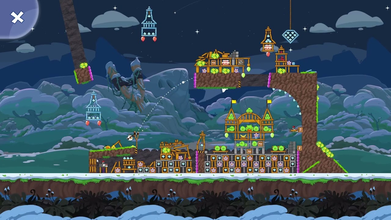 Angry Birds Friends Level 1 Tournament 1697 three stars NO POWER-UP walkthrough 2026-02-09