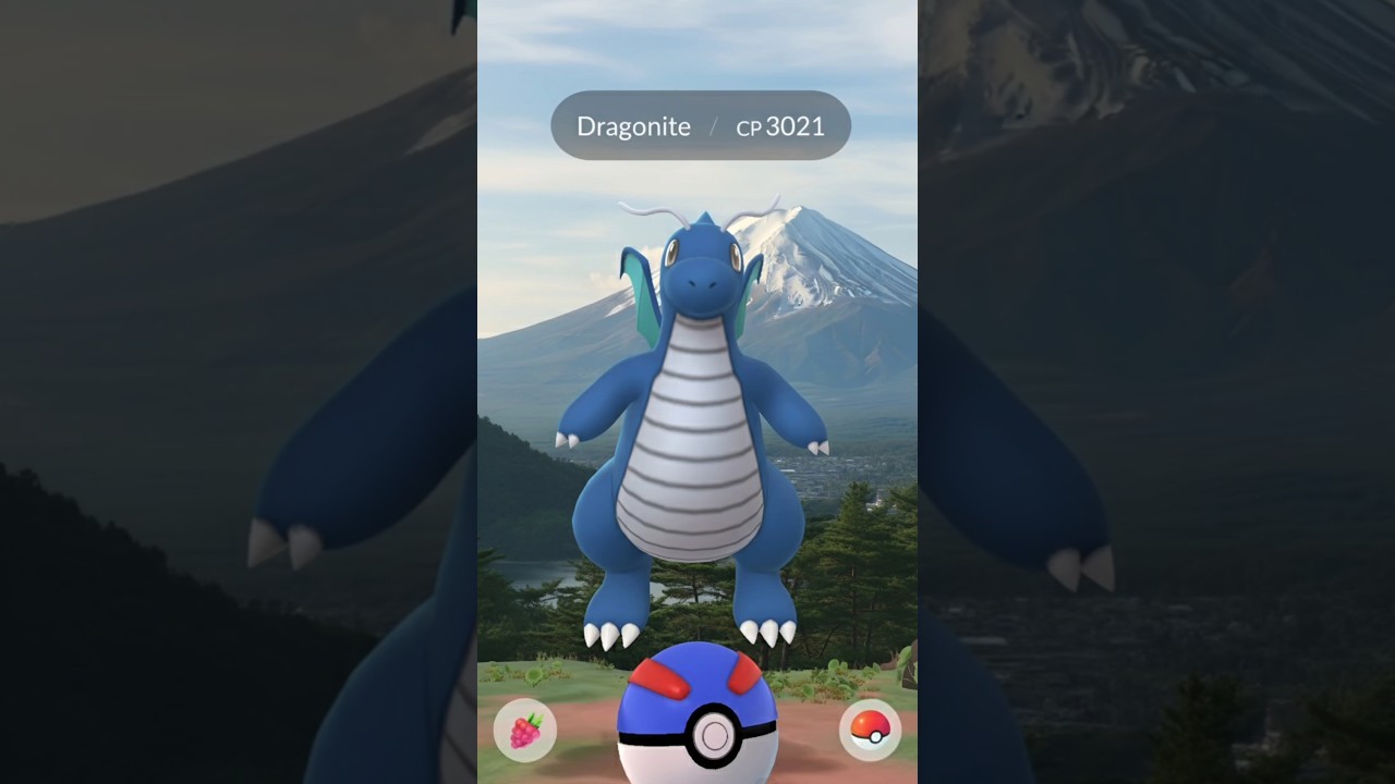 Caught 3000+ Cp dragon on Last Ball! #shorts #dragon #rare #highcp #ultragoo #catch #pokemon