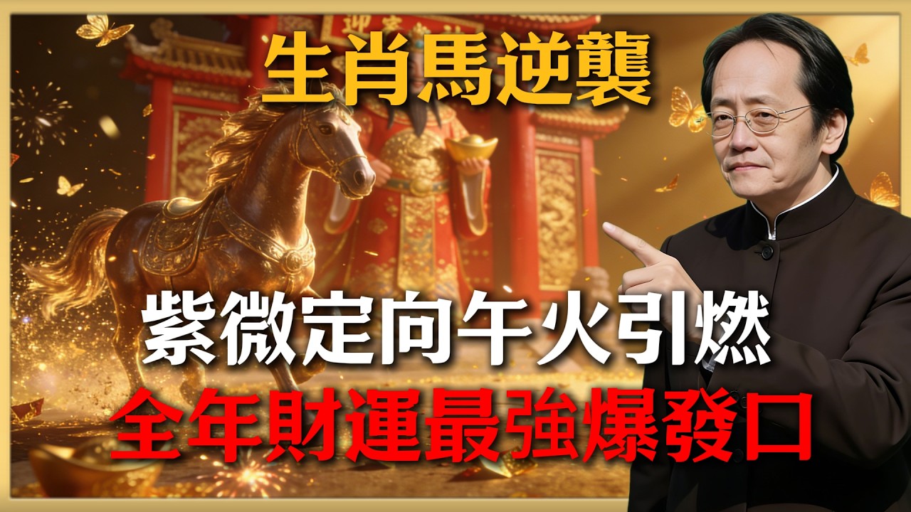 恭喜生肖馬！2026年3月中「紫微」入命，這8天是橫財關鍵，抓緊否則全年財運平平！#倪海廈 #命理 #生肖 #運勢