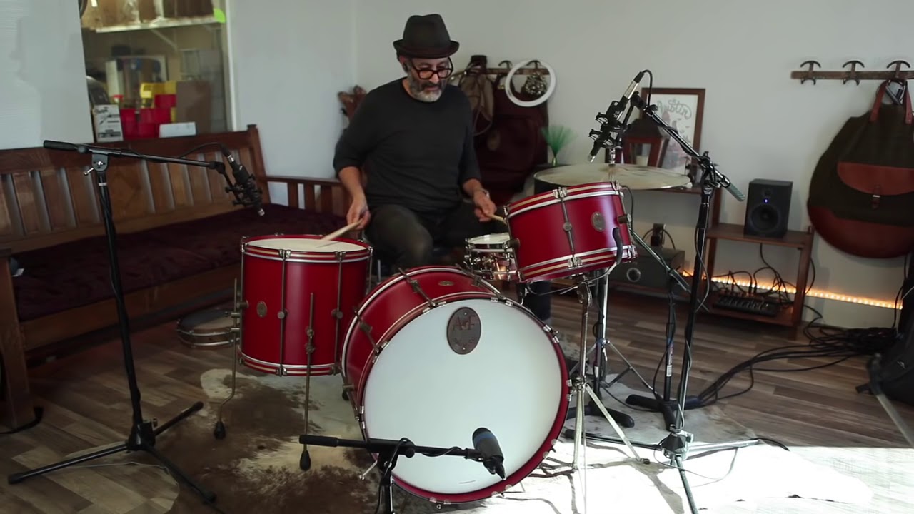 A&F Drum Co. Antique Red Club Kit