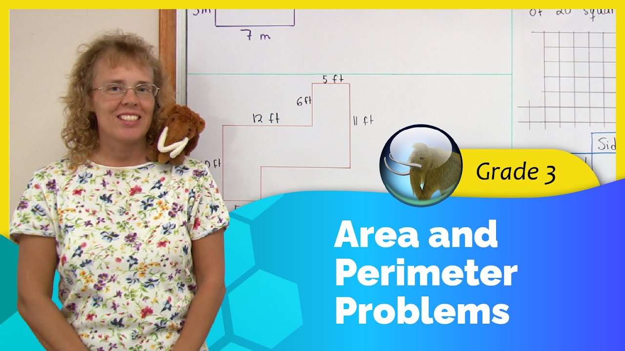 Area and perimeter problems (3rd grade math)