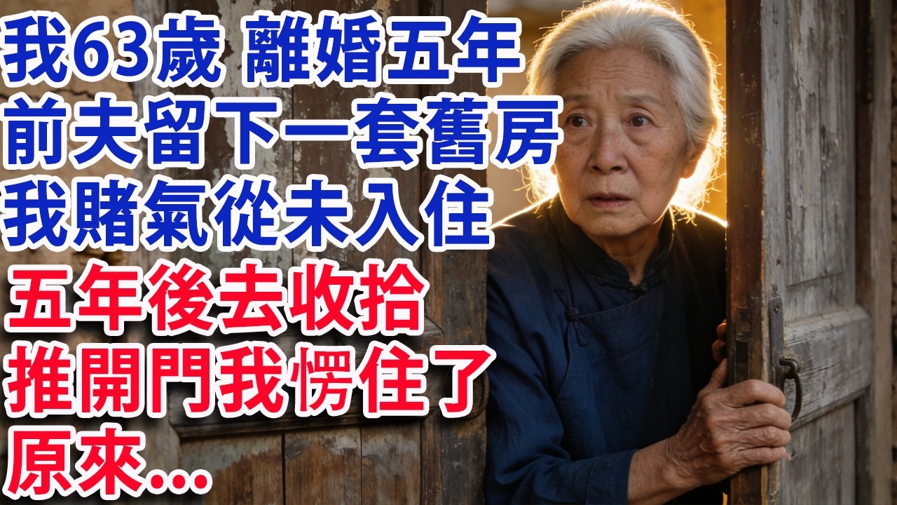 【满分爽文】我63歲 離婚五年 前夫留下一套舊房 我賭氣從未入住 五年後去收拾 推開門我愣住了 原來...#婆媳 #家庭 #情感故事 #晚年生活 #為人處世 #生活經驗 #情感