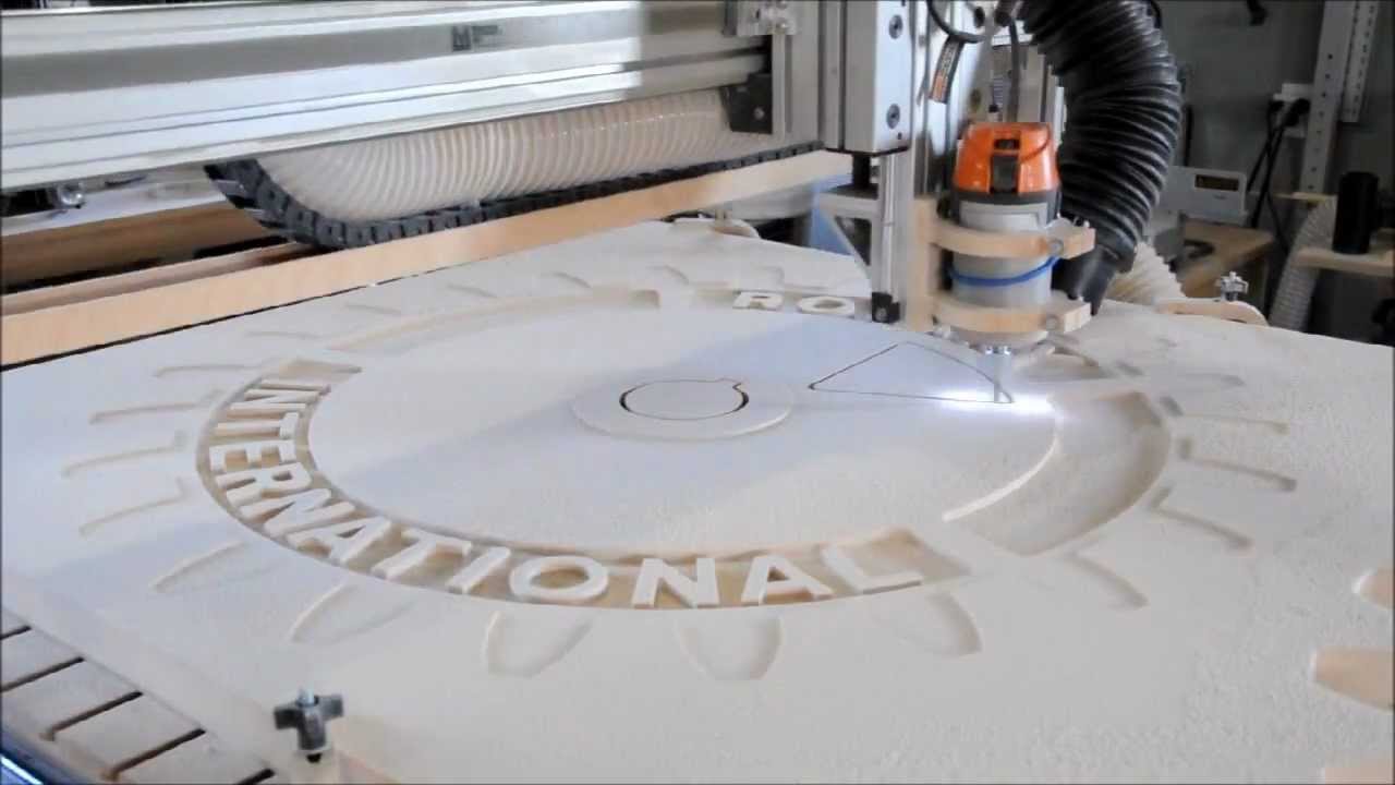Midnight Robotics CNC carving a 48