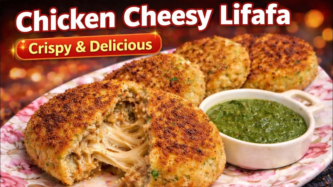 Chicken Cheesy Liwaafa  Creamy & Crispy Delight🤤😋 #Chicken#Cheesy#Liwaafa #Indian#Fusion 