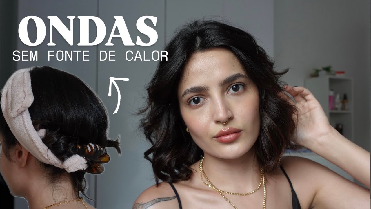 Como fazer Ondas Naturais em Cabelos Curtos SEM fonte da calor!