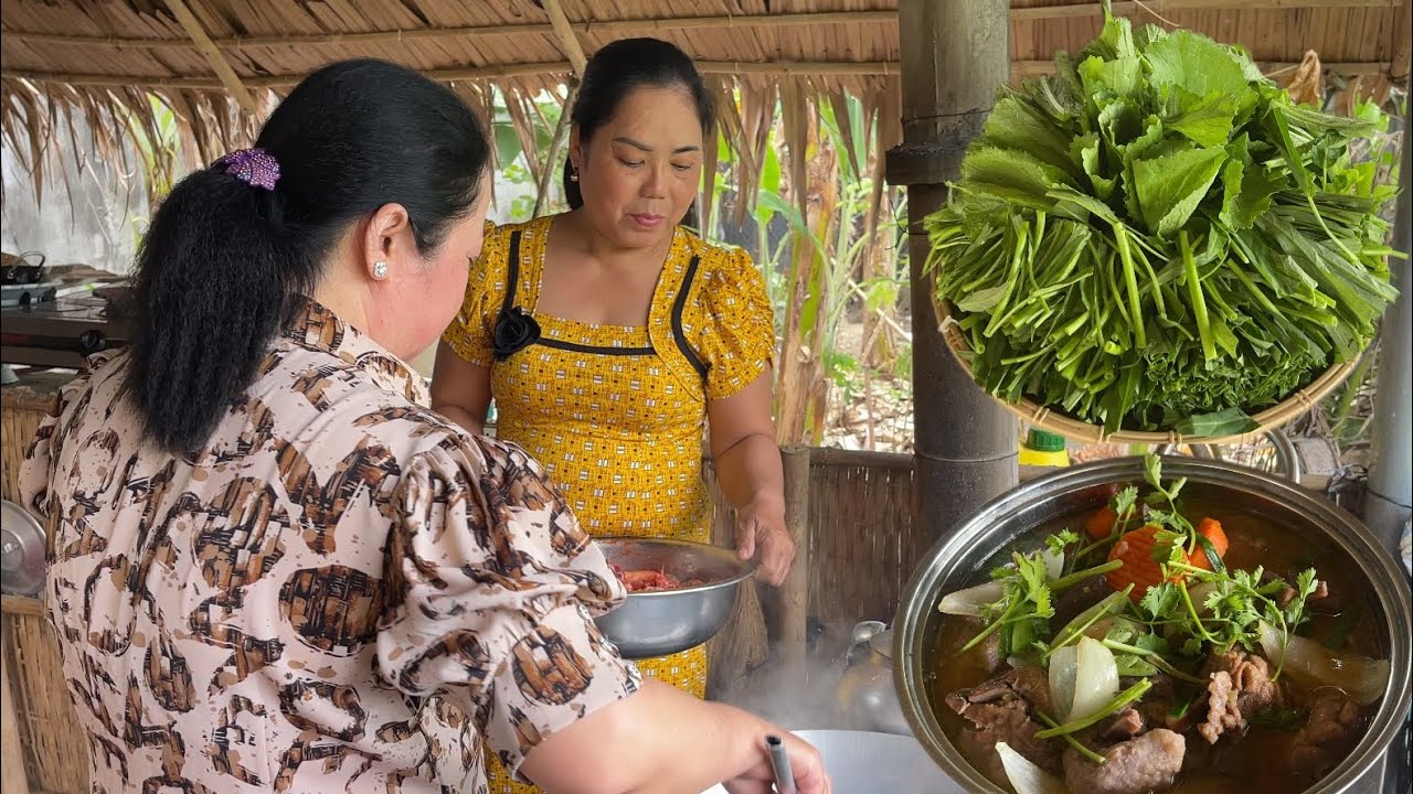 Chị Ba Lên Chơi Mua Con Vịt Cùng Em Hai Vào Bếp Nấu Vịt Nấu Chao / NCMT 332