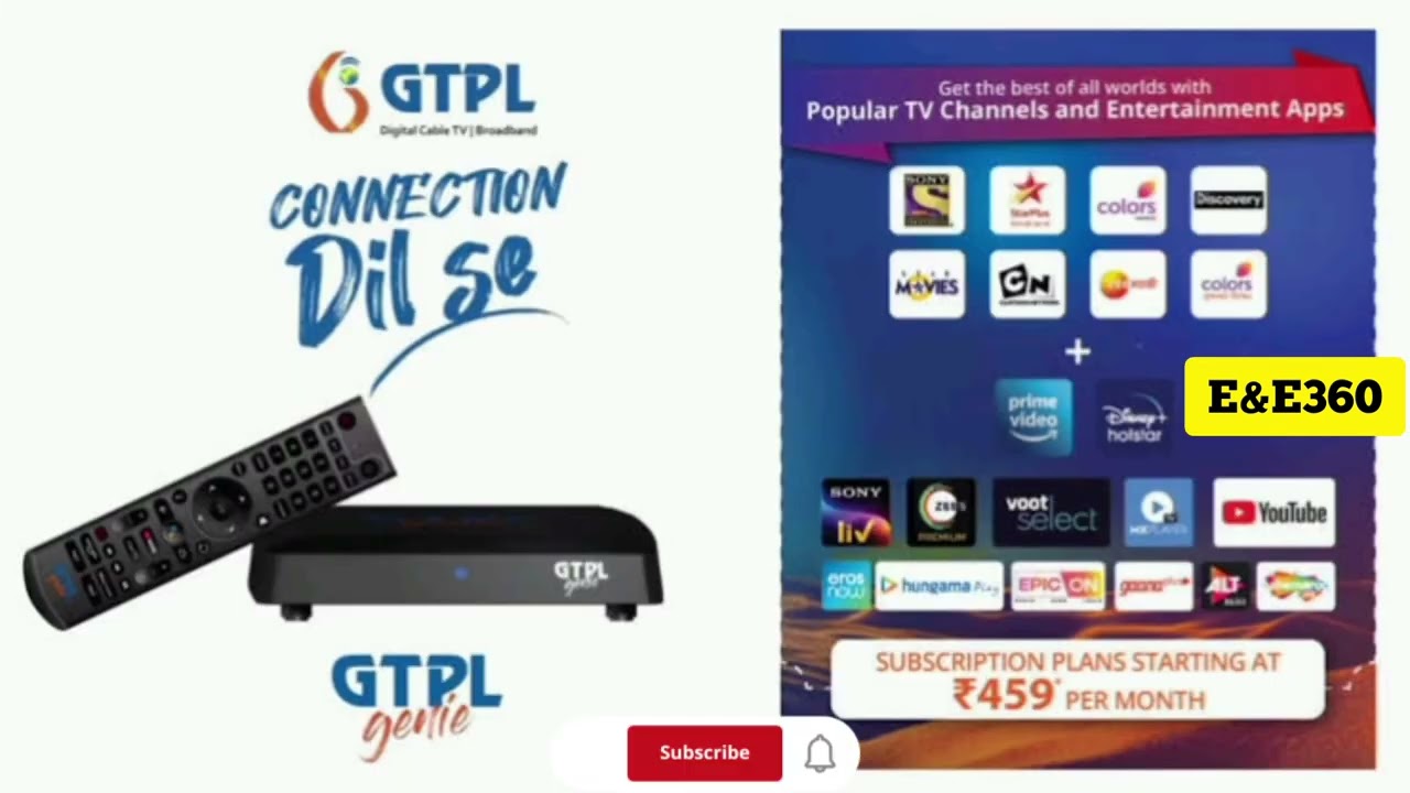 GTPL - HATHWAY New android box launch in INDIA ||OTT||IPTV|| INTERNET || E&E360