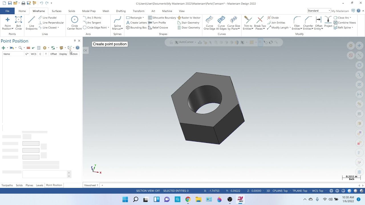 How To Create Solid Model with Threads Mastercam