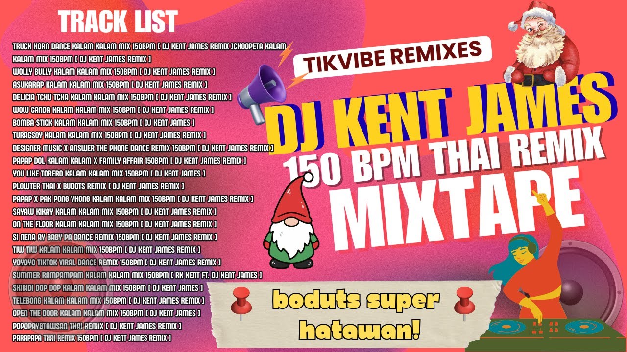 📌 150BPM Thai Nonstop Remix – DJ Kent James | Christmas Boduts Party Mix 2025 | TIKVIBE REMIXES