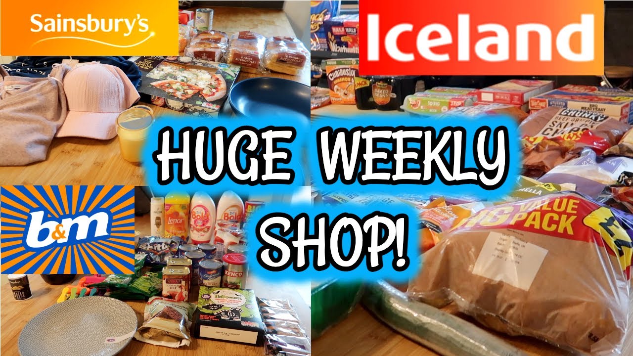 HUGE MULTI STORE GROCERY HAUL ~ ICELAND / SAINSBURY'S / B&M!