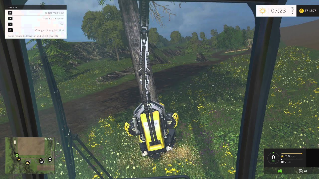 Farming Simulator 2015 - Earn money fast on Westbridge Hills (woodcutting with Scorpion King)
