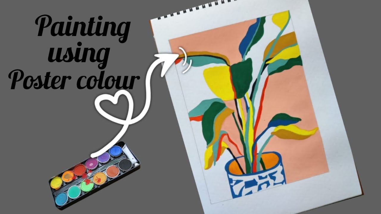 easy poster colour painting tutorial | painting plants 