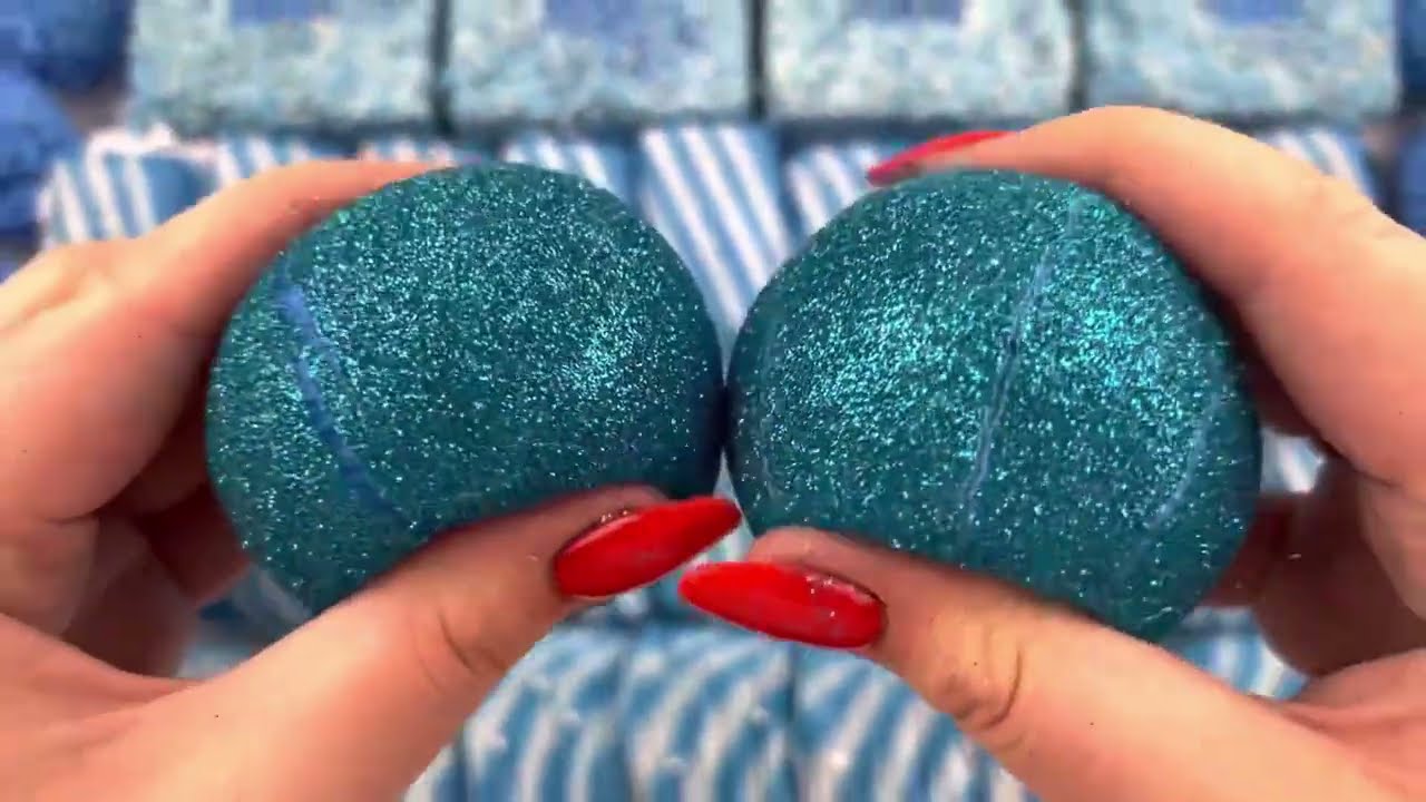 Reverse ASMR | Blue Bliss: Slime, Soap Pressing | 4K