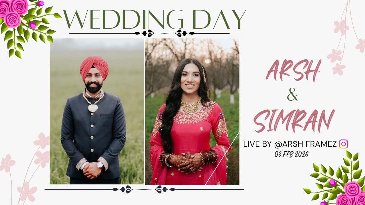 Wedding day of Arsh singh sidhu 