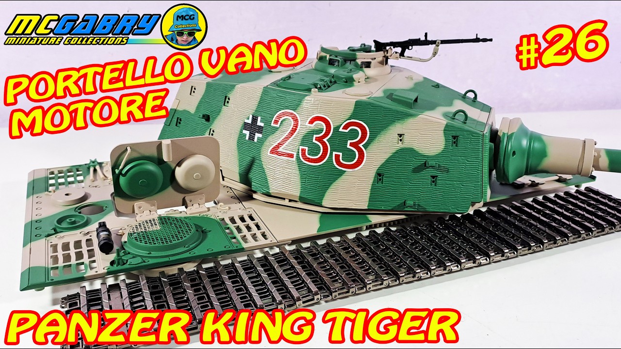 MODELLINO PANZER KING TIGER HACHETTE N.26 PORTELLO VANO MOTORE  - UNBOXING EDICOLA
