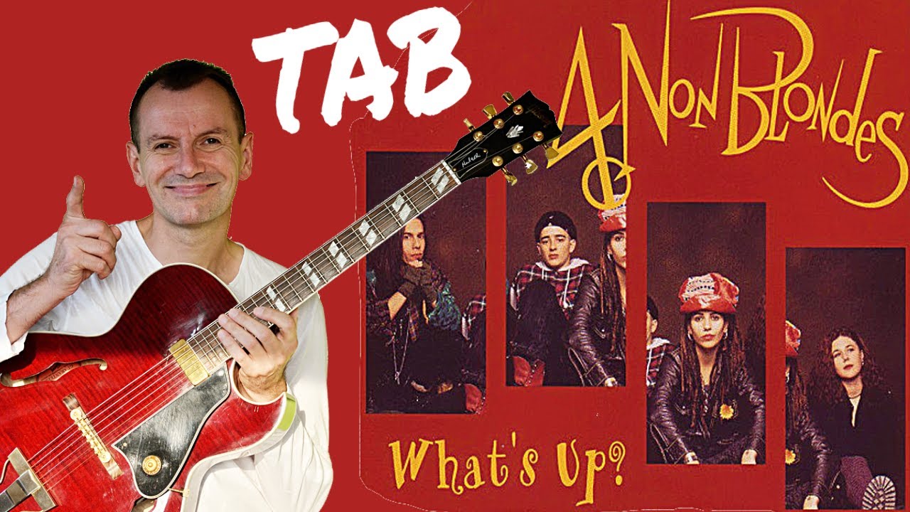 WHAT'S UP (4 non blondes) fingerstyle guitar cover TAB tabs