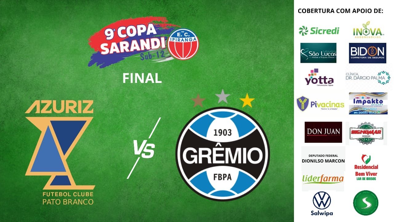 GRÊMIO X AZURIZ-COPA SARANDI