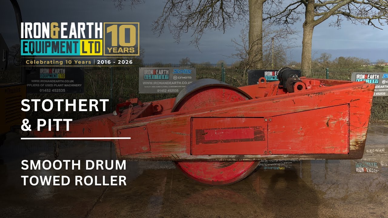 Used Stothert & Pitt Smooth Drum Towed Roller 