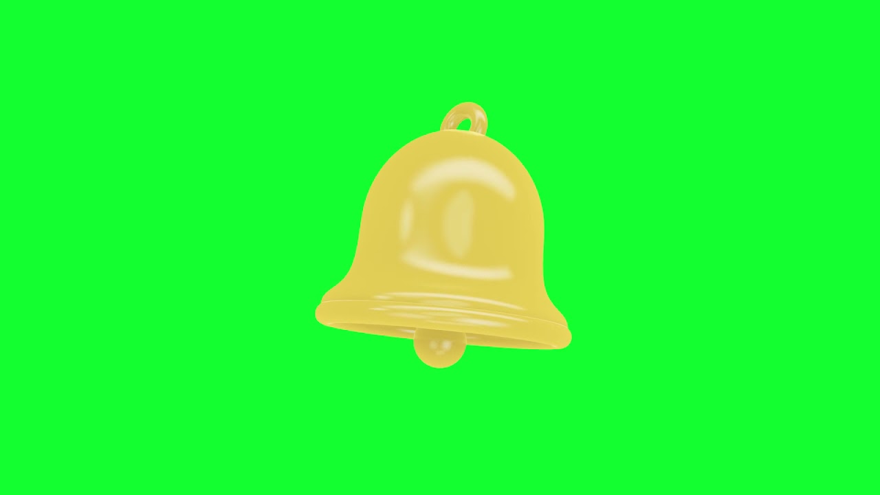 Bell Icon Animation - Green Screen Video - Stock Video Footage - No Copyright Animated Videos