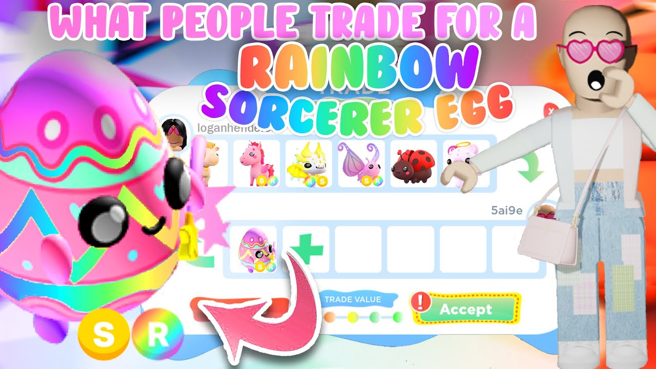 What people trade for a RAINBOW SHINY SORCERER EGG In Overlook Bay | Roblox