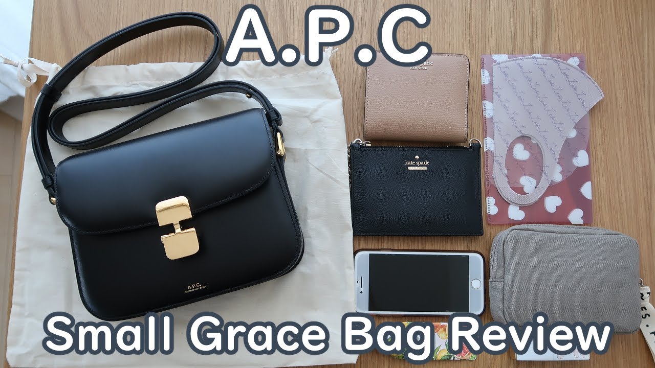 A.P.C. Small Grace Bag in Black - What Fits + Mod Shots